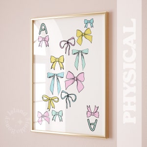 Soft Girl Era, Haarschleife Schleife Band, Ass-Karte Rosa Schleife Druck weiche Mädchen Wanddekor feminine kokette weiche Mädchen-Schlafzimmer-Dekoration, trendige Wandkunst