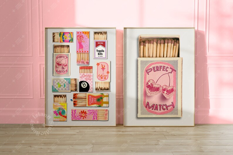 Vintage Matchbox Art Print, Retro Preppy Dorm Decor (UNFRAMED) - Etsy