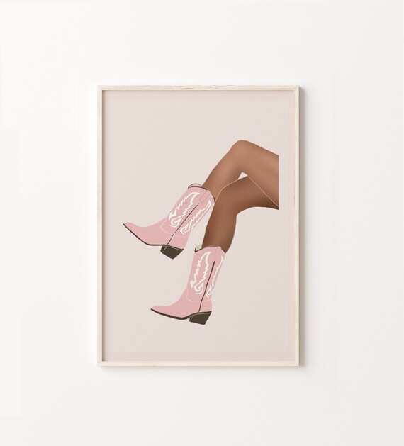 Pink Rodeo Poster Print Preppy Western Wall Art Cowgirl - Etsy