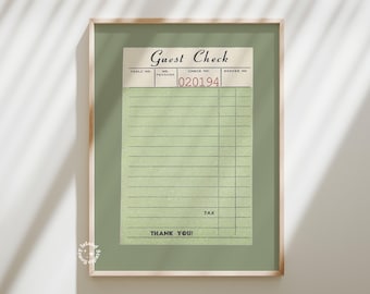 Retro saliegroene gastruitprint: decor barwagen (INGElijst)