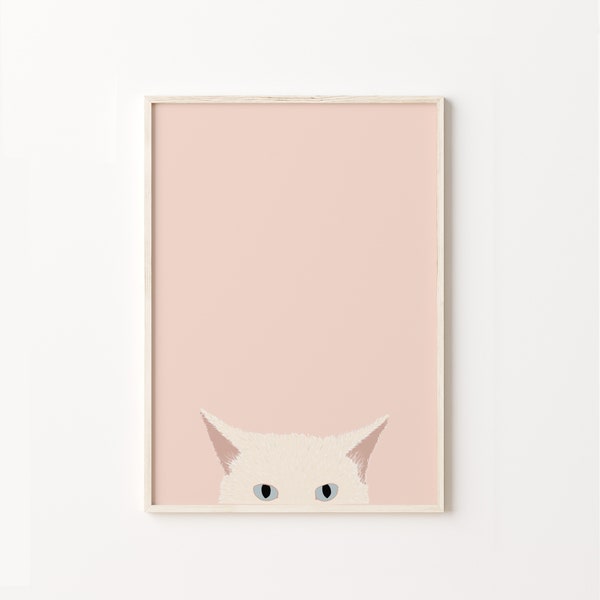 Cat Art Print Etsy
