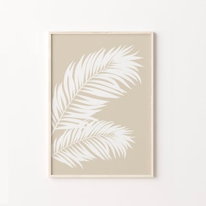 Coastal Tropical Print, Minimalist Palm Tree, Boho Living Room Wall Decor, Tropical Bohemian Print, Modern Wall Art, DIGITAL