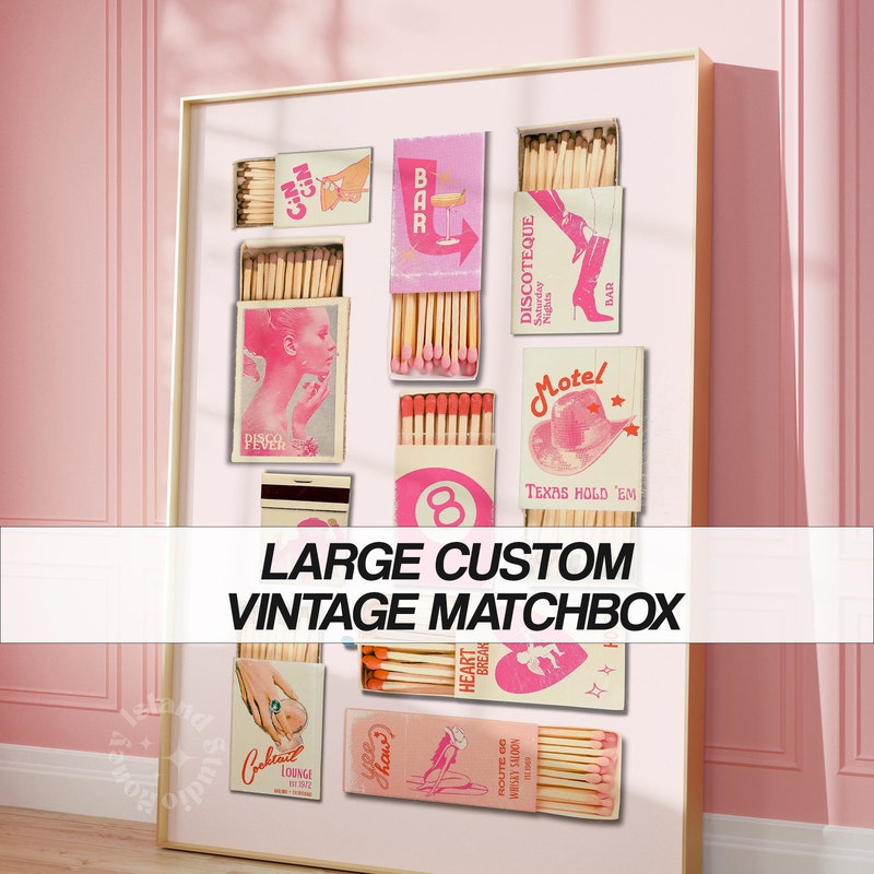 Custom Match Box Wall Art Etsy Custom Match Box Wall Art Etsy