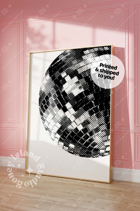 Buy Mirror Ball Print, Funky Disco Ball Print, Disco Poster, Bar