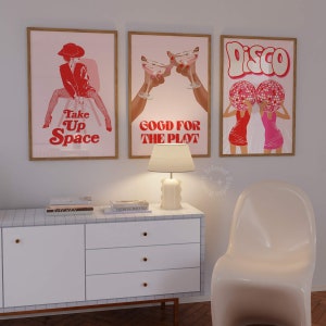 Take Up Space, Feminist Art Print, Girl Power, Cute Fashion Prints, Dorm Decor, Trendy Wall Art, Retro aesthetics, y2k decor, Girly Wall Art