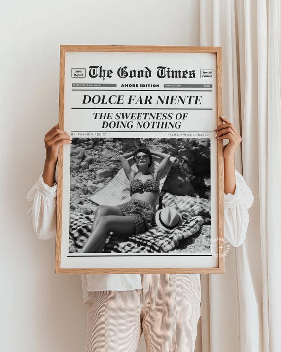 Dolce Far Niente Print | Retro Fashion Magazine Cover (digital