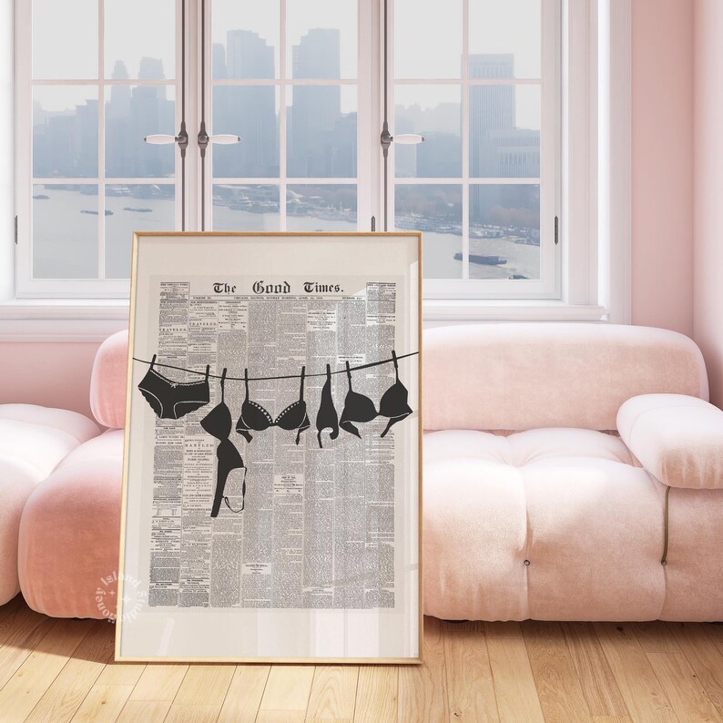 Coquette print, Soft girl era, Newspapers print, cute girls print, dorm decor, prints art trendy, aesthetic wall art, UNFRAMED