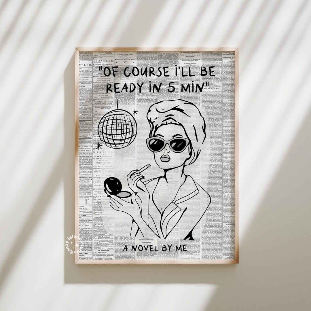 Retro Restroom Poster: Girly Bathroom Art Print (UNFRAMED) - Etsy