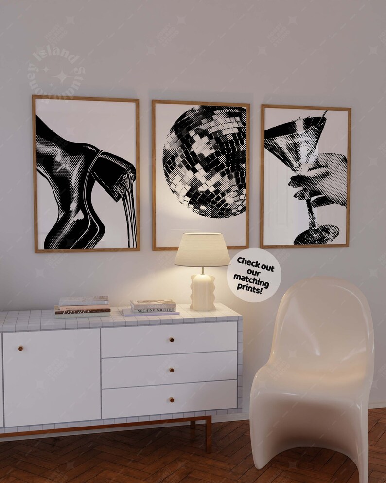 Funky Martini Cocktail Poster, trendy cocktail art, funky cocktail print, vintage alcohol decor, y2k decor, retro bar cart poster