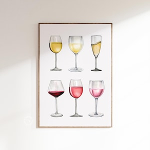 ワインウォールアート、ワイン愛好家用装飾、赤ワイン、白ワイン、ワインコレクション、キッチンバー装飾、アパート装飾、フレームなし