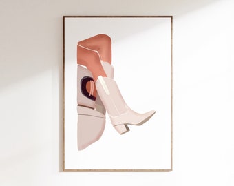 Cowgirl Boot Print, Western Wall Art (Digital Download)
