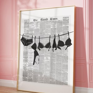 Coquette print, Soft girl era, Newspapers print, girls print, dorm decor, prints art trendy, aesthetic wall art, retro wall art, UNFRAMED