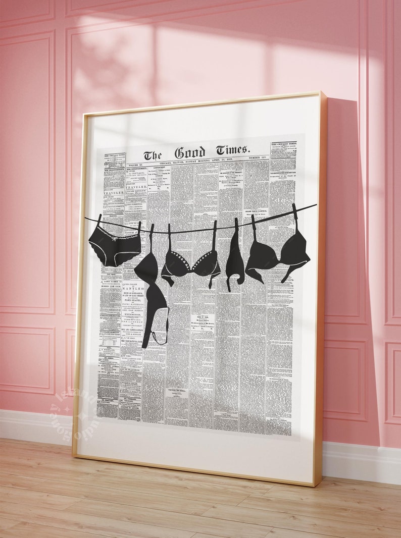 Coquette print, Soft girl era, Newspapers print, girls print, dorm decor, prints art trendy, aesthetic wall art, retro wall art, UNFRAMED