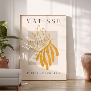 Henri Matisse Abstract Wall Art Stampabile La Gerbe Vintage Exhibition Poster Download Digitale Giallo Senape The Shealf Stampa Minimalista