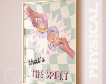 Funky Cocktail Print, Trendy Bar Cart Art (UNFRAMED)