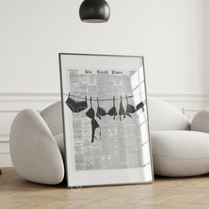 Coquette print, Soft girl era, Newspapers print, cute girls print, dorm decor, prints art trendy, aesthetic wall art, UNFRAMED