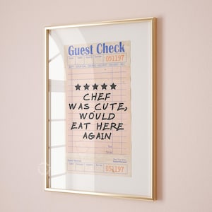 TrendyGuest Check Koch war süß, würde hier wieder trendige WandkunstGuest Check Barwagen Drucke essen
