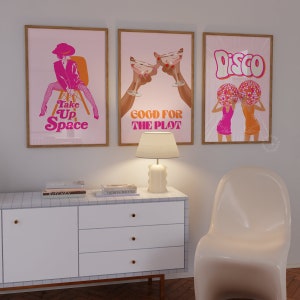 good for the plot,cheers wall art,preppy poster,bar cart decor,dorm wall art,pink, orange print, trendy wall art,girly room decor,cocktail poster,aesthetic print,unframed poster,college decor,retro wall art good for the plot cheers print preppy dorm decor pink orange bar cart girly prints, bar cart styling, cheers wall art, drinks alcohol art