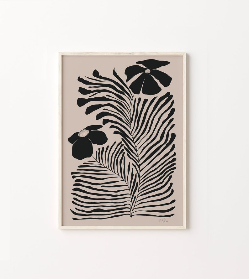 Cabrillo Black Wildflowers Wall Art Printable Flowers Wall Etsy