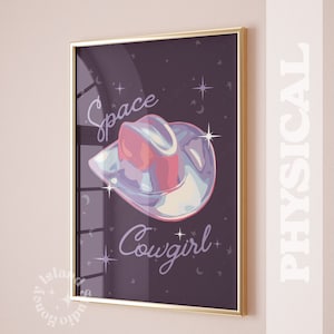 Space cowgirl Cosmic Cowgirl hat print western wall art dorm decor girl room wall poster cosmic cowgirl