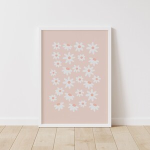Daisy print, Hippie Flower Printable Art, Floral Hippie Prints, Flower Market Poster Print, Floral Prints, Boho Bohemian Prints