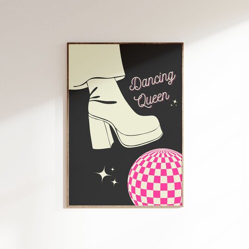 Dancing Queen Print Mamma Mia Art Print Pink Dorm Decor - Etsy