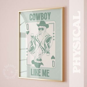 Cowboy Like meCowboy Like Me Print, Trendy Apartment decor, Y2K Poster Aesthetic Room Decor, Bar Cart Prints Dorm Decor