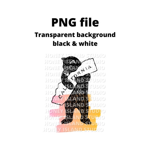 PNG California Bear Hug file, California Bear Transparent background, Clip Art, Instant Download, Cricut, DIY projects