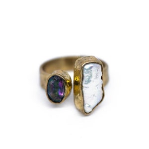 The CHANDI Ring, Handmade 24k Gold Ring,  Birthday Gold Ring Gift for Her