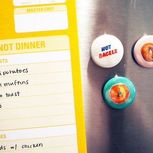 Bagel Lovers 1&quot; Magnete | Bagel Magnete, Bagel Geschenke, I Love Bagels