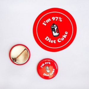 Diet Coke Gift Pack | 2" Vinyl Sticker, 1" Magnet & 1" Pinback Button