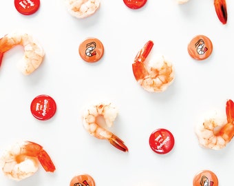 Shrimply the Best 1" Buttons 2 Pack | Shrimp Buttons, Best Friend Gift, Crustaceancore