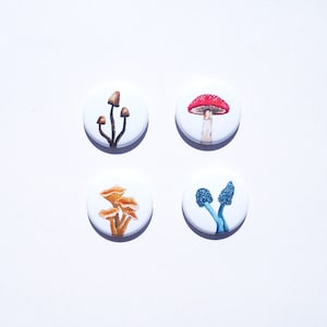 Mushroom 1&quot; Magnet | 4 Pack