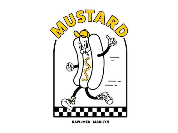 Mustard Baby T-shirt Hot Dog Race Baltimore Orioles Cute 
