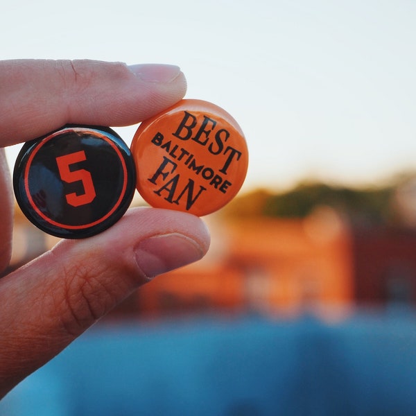 Best Baltimore Fan Brooks Robinson Pinback Buttons & Magnets | Baltimore Orioles, Baseball Pins, Let's Go O's