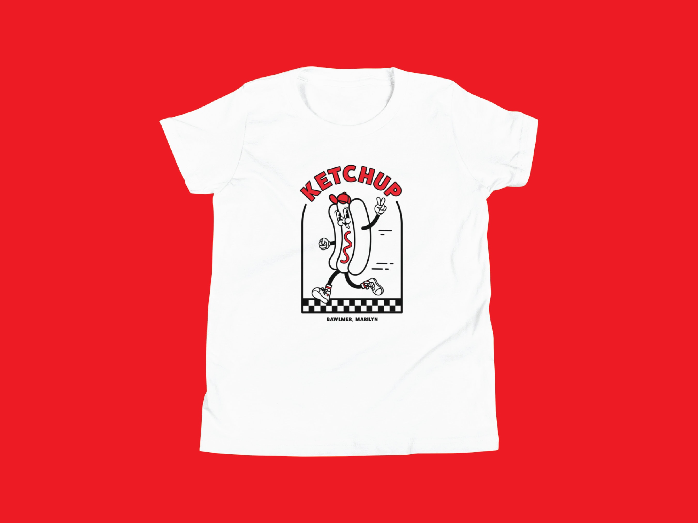 Ketchup Youth T-Shirt | Hot Dog Race, Baltimore Orioles, Cute Kid Shirts