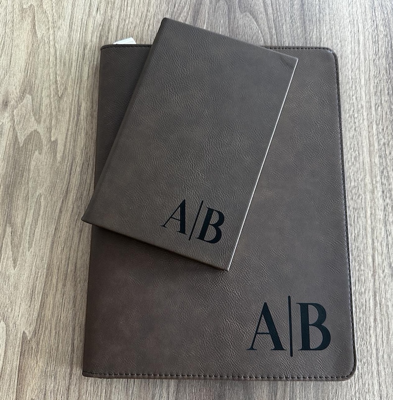 Personalized Leather Gift Set Custom leather Gift Set Portfolio with Zipper Custom Notepad with Pen Journal Padfolio, Company Gift Set Bild 14