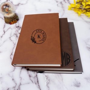 Engraved Leather Journal Personalized  Journal Personalized Notebook Personalized Diary with Monogram Custom Journal Customized Journal
