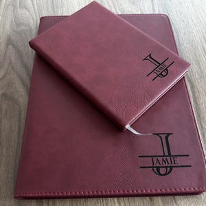 Personalized Leather Gift Set Custom leather Gift Set Portfolio with Zipper Custom Notepad with Pen Journal Padfolio, Company Gift Set Bild 12