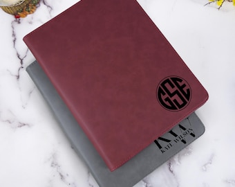 Personalized Leather Portfolio with Zipper, Refillable Portfolio, Padfolio, Zipper Portfolio with Customization Option, Custom Portfolio,