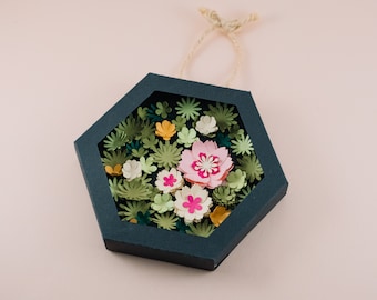 Kit de création de boîte à fleurs bricolage | Du plaisir pour les enfants et les adultes | Décoration d'hiver printemps-été | Fait main | Facile à faire | Cadeau de saison | Boîte de 5,5 pouces