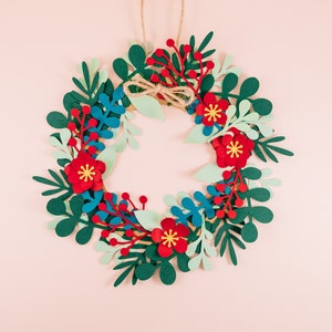 Paper Wreath DIY Craft Kit Fun for Kids and Adults Holiday Decor Handmade Easy to Make Seasonal Craft Kits 6in Wreath image 1