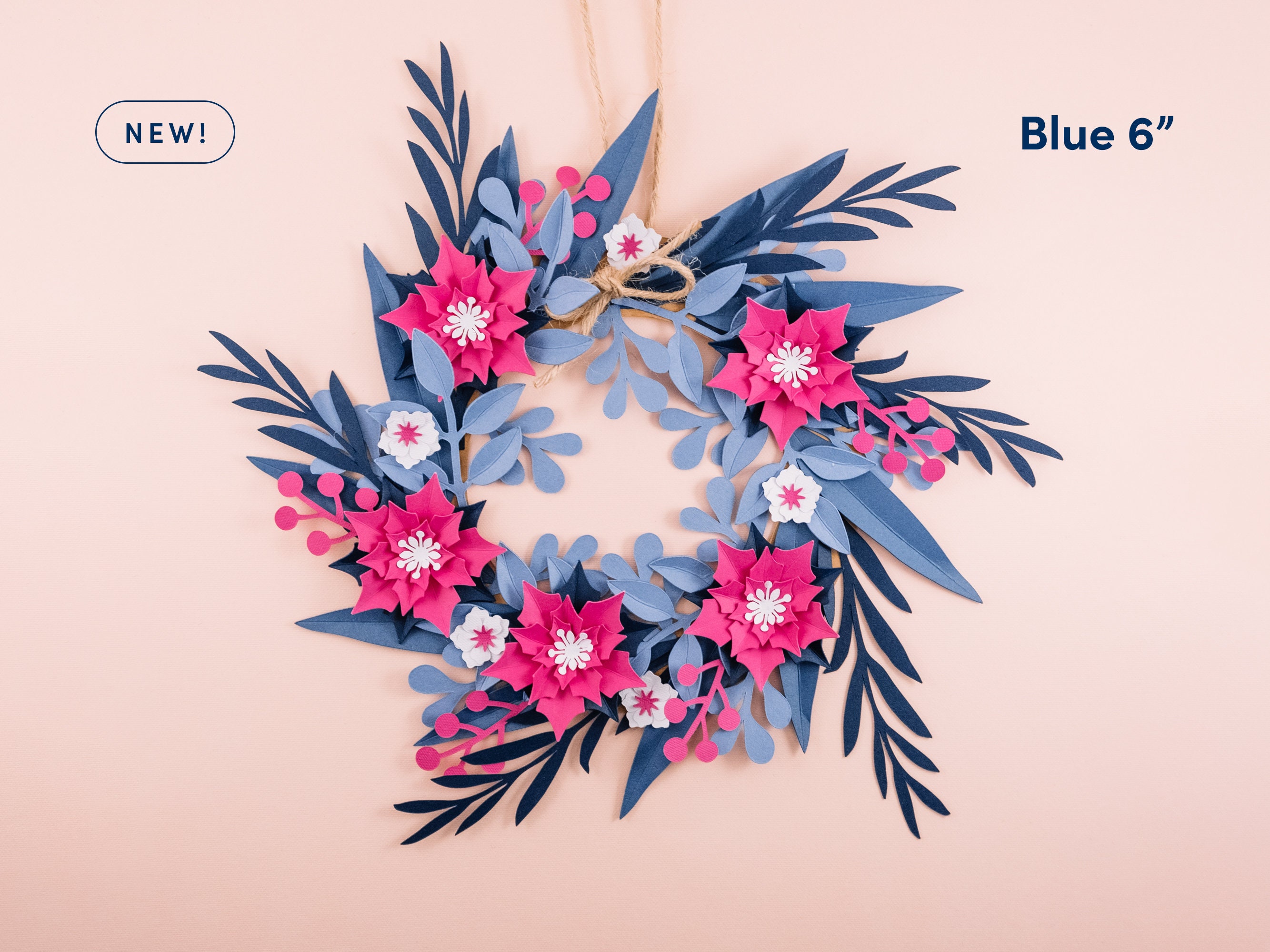 DIY Paper Wreath Kit, Handmade Paper Craft Kit, Holiday, 3D Decoration