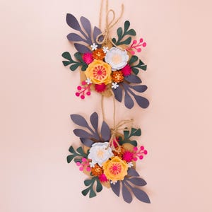 Kit de bricolage fleurs suspendues | Du plaisir pour les enfants et les adultes | Décoration murale printemps été hiver automne | Fait main | Facile à faire | Fleurs