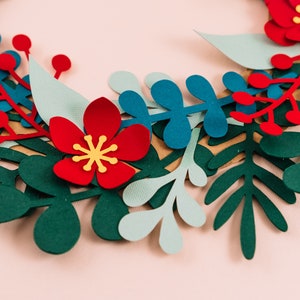 Paper Wreath DIY Craft Kit Fun for Kids and Adults Holiday Decor Handmade Easy to Make Seasonal Craft Kits 6in Wreath image 3