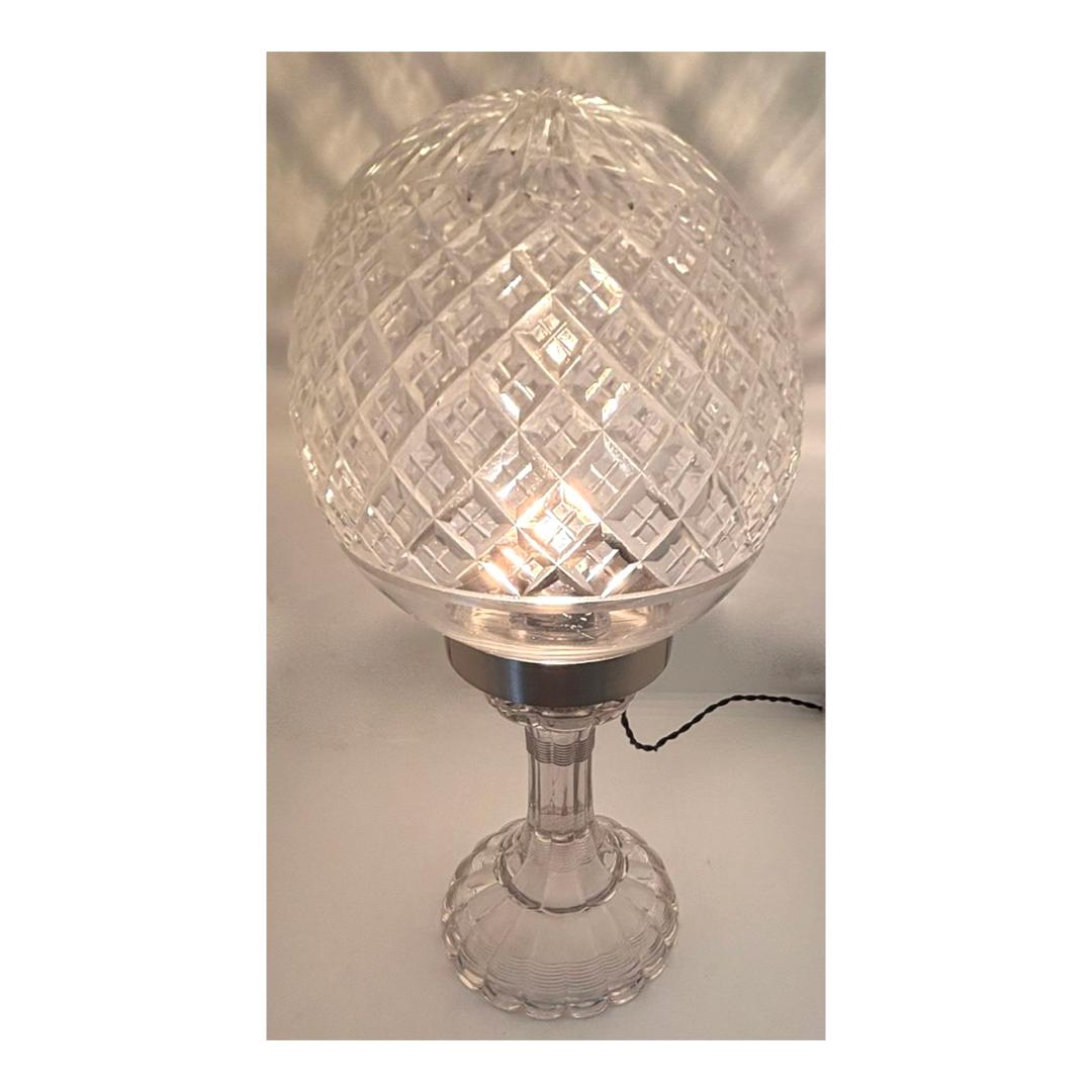 アンティーク　アールデコ調 カットガラステーブルランプ アンティーク アールデコ調 カットガラステーブルランプ アール・デコ