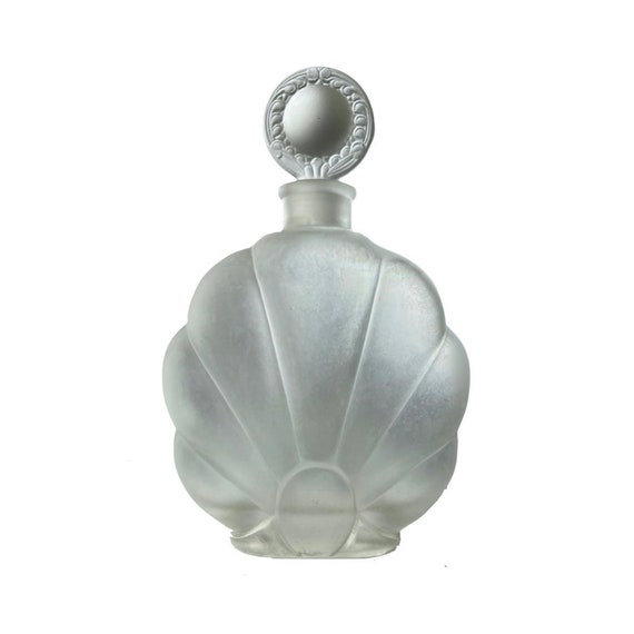 1930s Art Deco French frosted Glass Perfume Bottle Store Display.