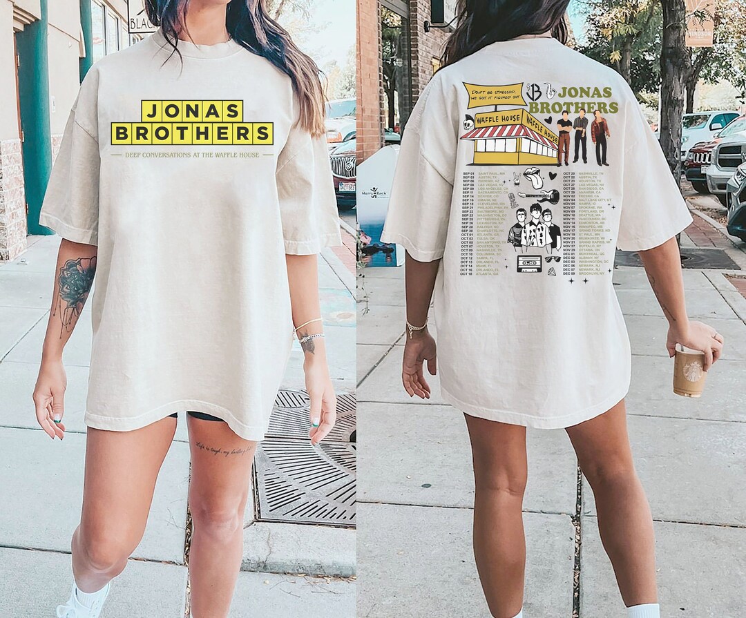 Jonas Brothers Waffle House Double Sided T Shirt Jonas - Etsy