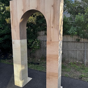 NYC Pick-Up Only - Collapsible Foldable 3D Wood Square Curve U Arch Wooden Party Backdrop Prop for Events
