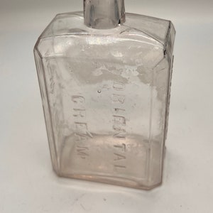Antique Couraud&#39;s Oriental Cream Bottle New York / Medicine Bottle / Apothecary Bottle